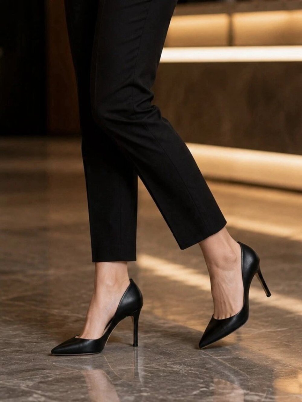 ✨Luxe Michael Kors Natalie D'orsey Patent Leather Black Formal Stiletto Heels 9M